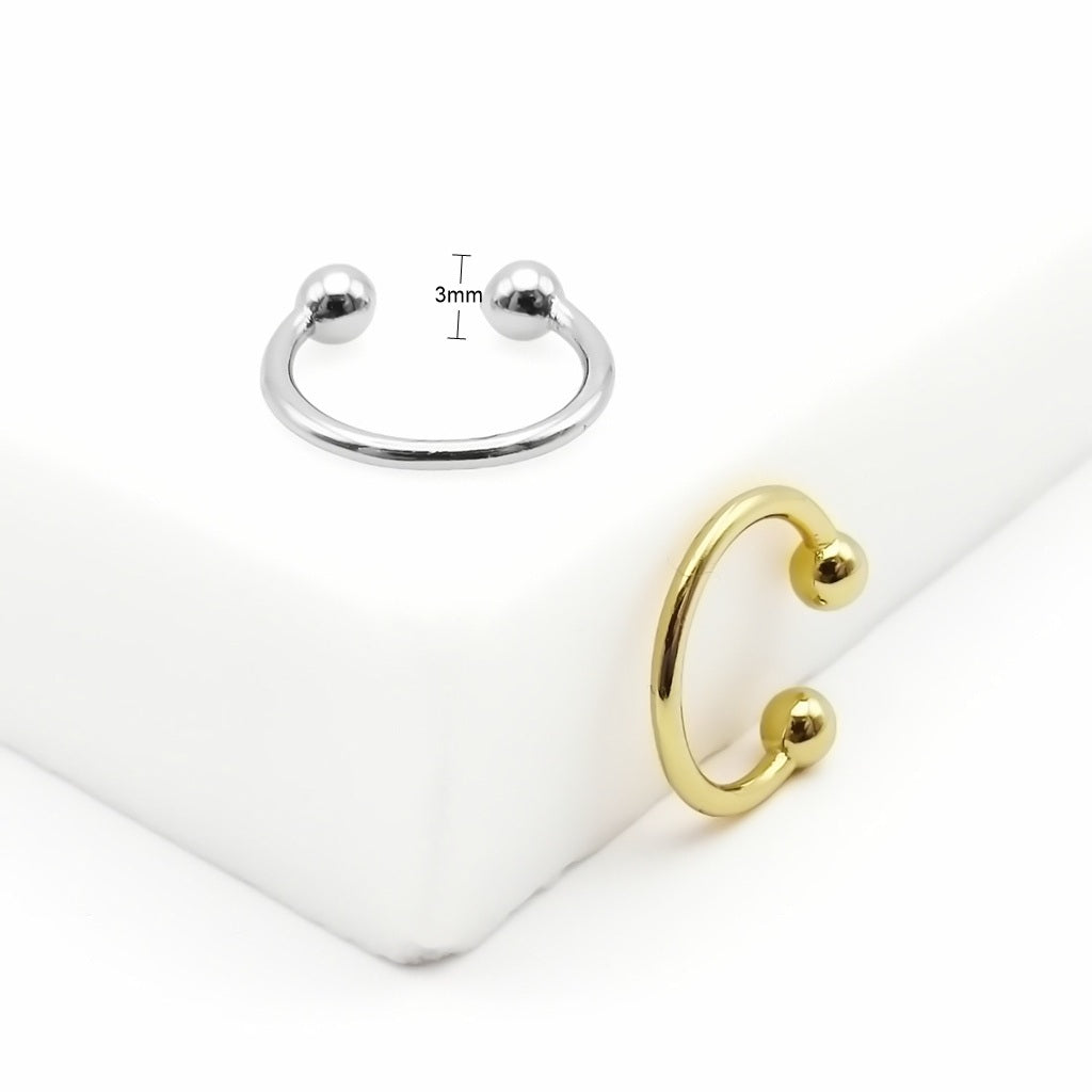 Non Pierced Circular Barbell Horseshoe Ear Cuff