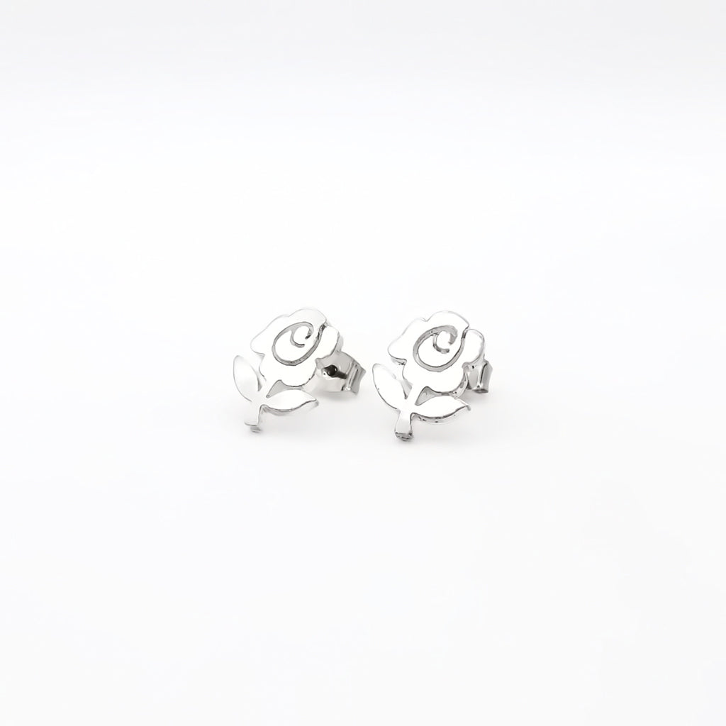 Rose Stud Earrings-Stud Earrings-2-Glitters