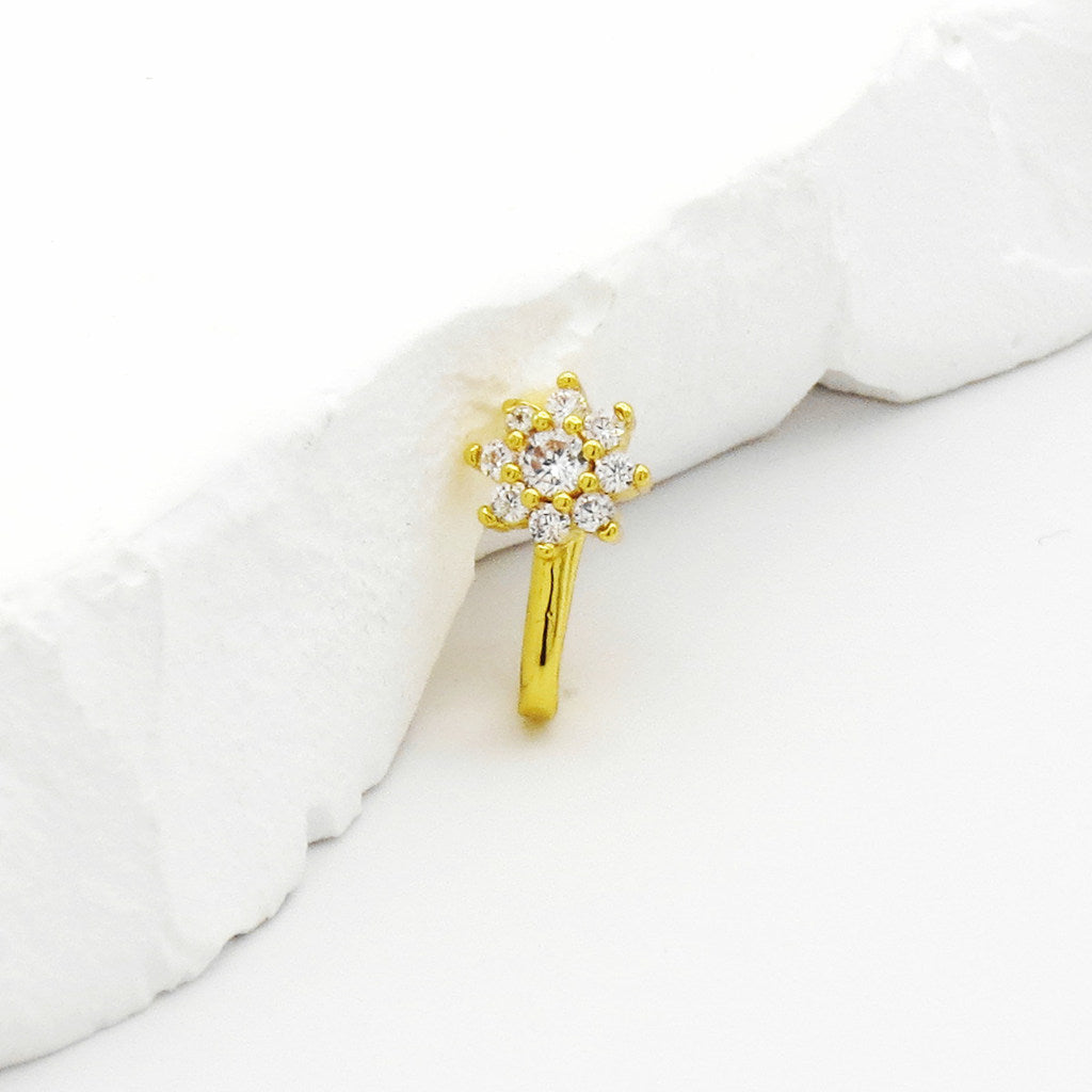 CZ Snowflake Non Piercing Nose Ring-Non Piercing-3-Glitters