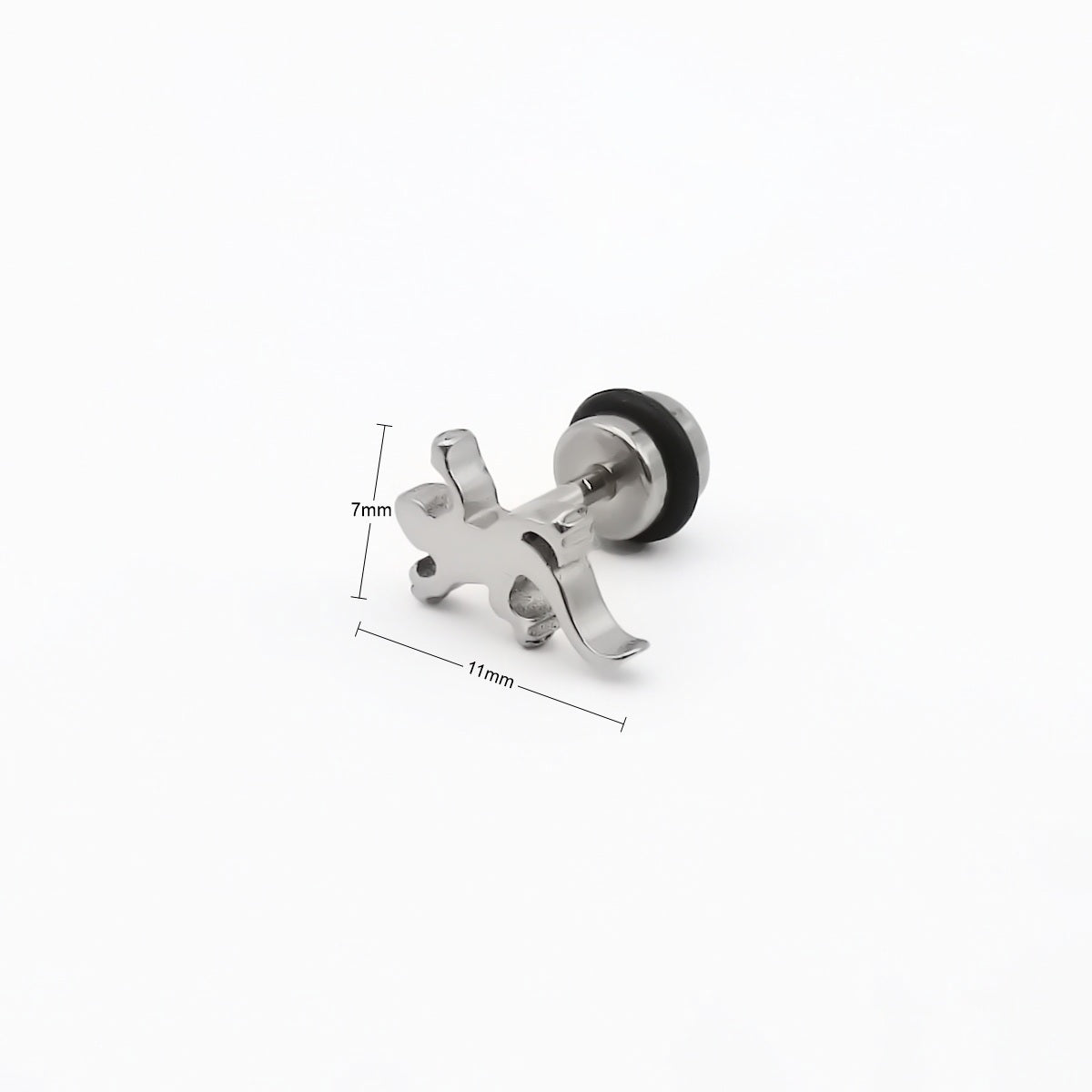Stainless Steel Lizard Fake Plug Earring