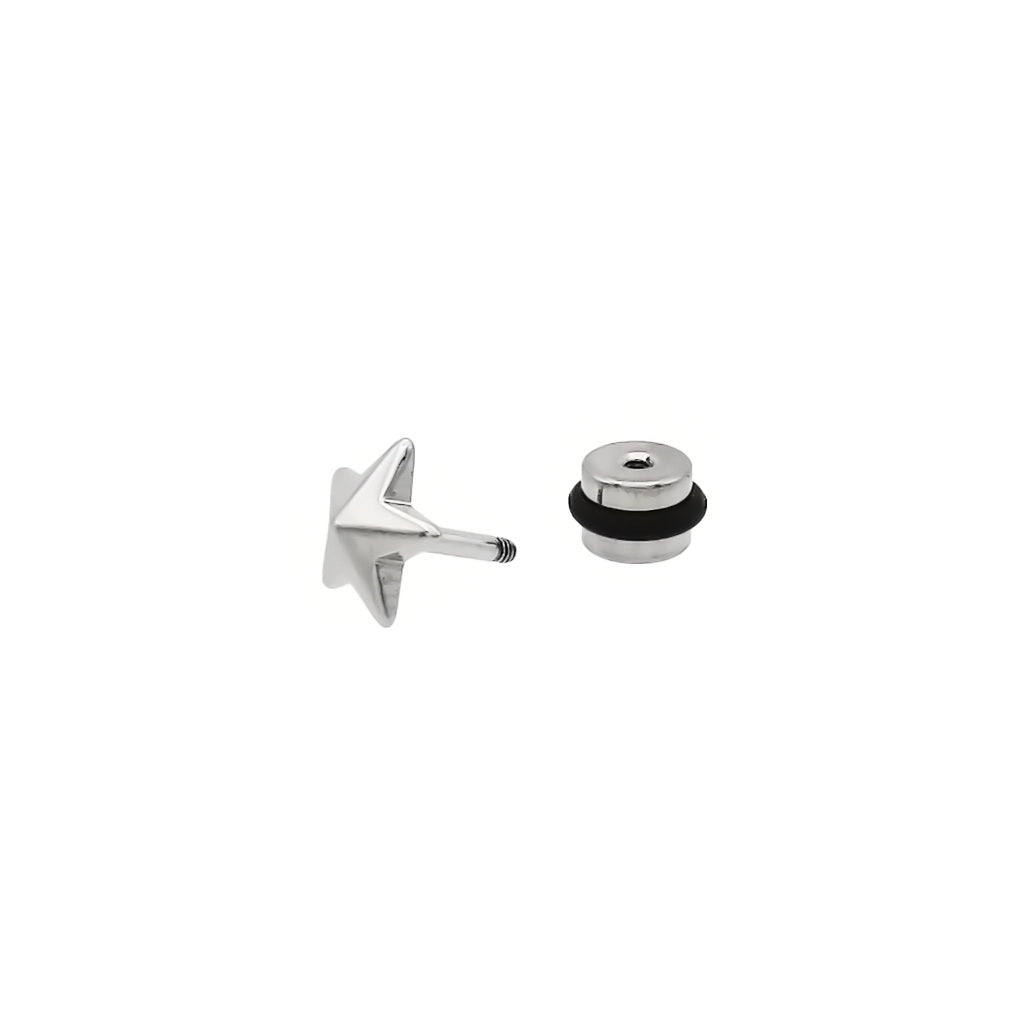 Stainless Steel 3D Star Cheater Plug Earring-Fake Plugs-3-Glitters