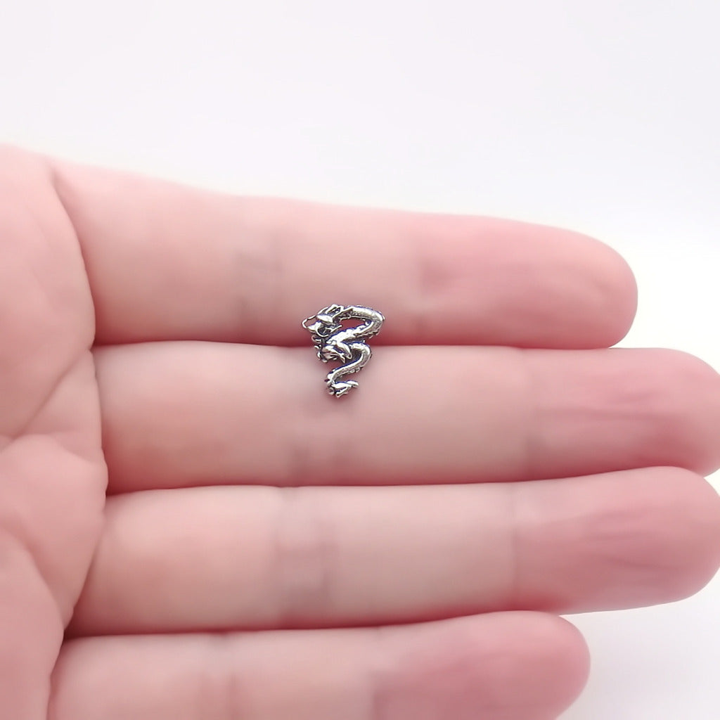Stainless Steel Dragon Fake Plug Earring