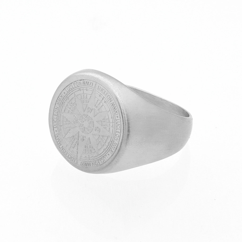 Stainless Steel Compass Rose Ring-Stainless Steel Rings-1-Glitters