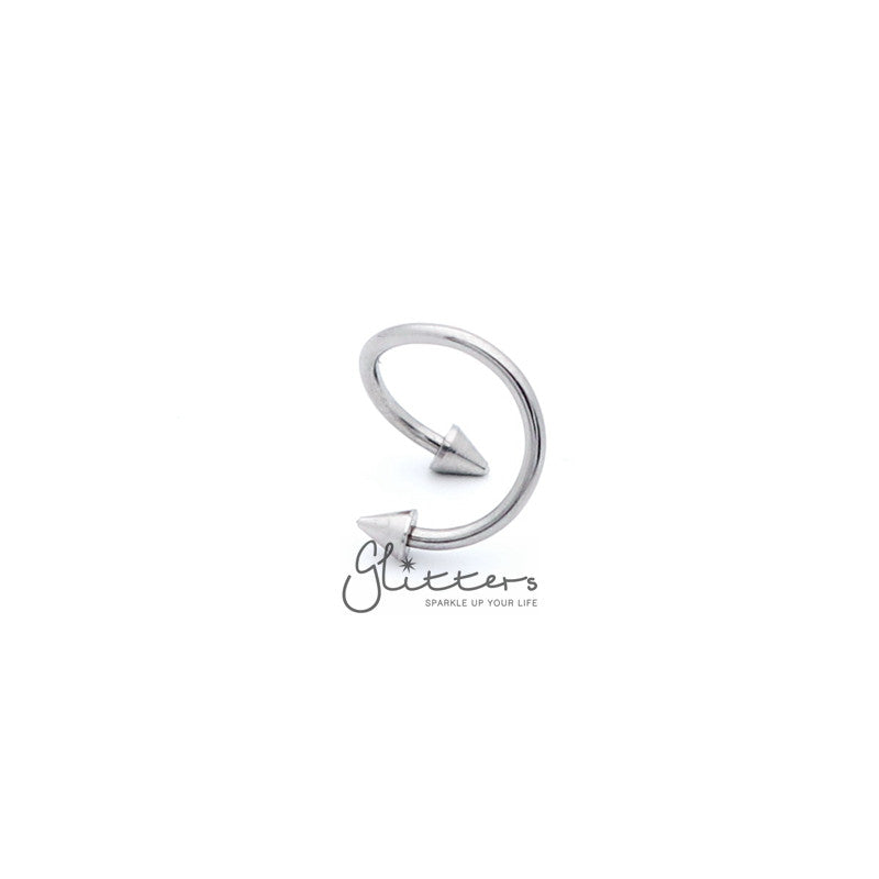 16GA Surgical Steel Twists with Spikes - 8mm | 10mm-Body Piercing Jewellery, Sale, Twist-CP0003-S-1-Glitters