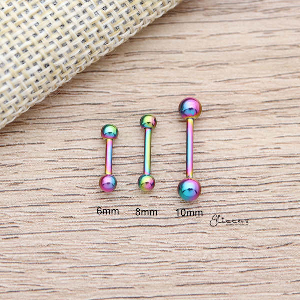 16Gauge 316L Surgical Steel Straight Barbells with Balls-6mm|8mm|10mm|12mm-Body Piercing Jewellery, Cartilage, Conch Earrings, Eyebrow, Helix Earrings, Nipple Barbell, Tragus-EB0012-M_600-Glitters