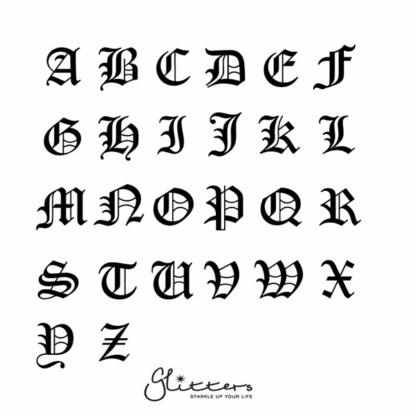 Personalized 24K Gold Plated over Sterling Silver Alphabet Necklace- Old English Font-Alphabet Necklace, Personalized-Font_eaba5660-01df-4301-b1f9-6e2c0bff7332-Glitters