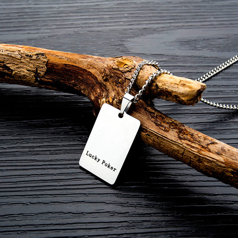 Stainless Steel Ace of Spades Playing Card Pendant-Jewellery, Men's Jewellery, Men's Necklace, Necklaces, Pendants, Stainless Steel, Stainless Steel Pendant-SP0285_1_dacd0623-d4f7-442e-9c03-4b2cdf2e26f9-Glitters