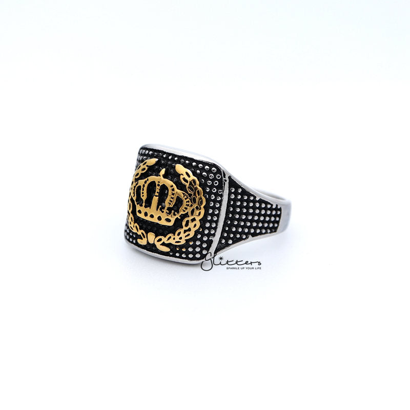 Stainless Steel Antiqued Crown Tone Eagle Casting Men's Rings-Jewellery, Men's Jewellery, Men's Rings, Rings, Stainless Steel, Stainless Steel Rings-SR0207_01_800-Glitters