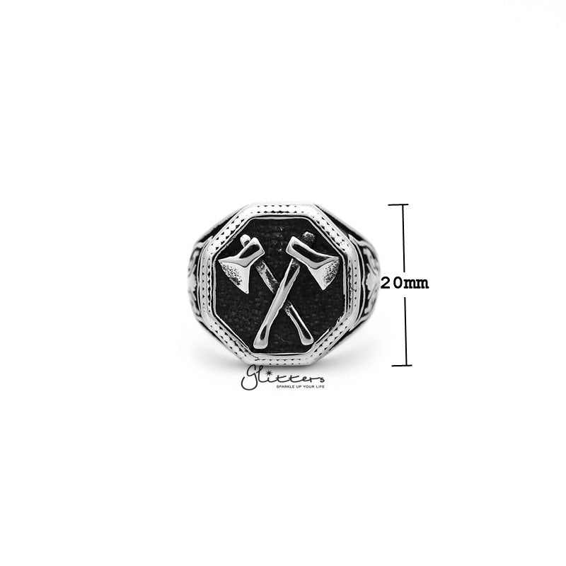 Stainless Steel Ax Hexagon Shape Casting Men's Rings-Jewellery, Men's Jewellery, Men's Rings, Rings, Stainless Steel, Stainless Steel Rings-JPG_New-Glitters