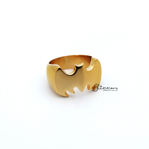 Stainless Steel Glossy Batman Casting Men's Rings - Gold-Jewellery, Men's Jewellery, Men's Rings, Rings, Stainless Steel, Stainless Steel Rings-SR0254_03-Glitters