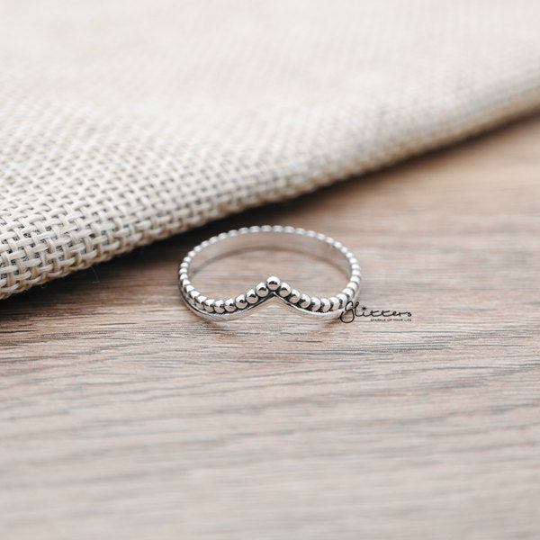 Sterling Silver Bali V Shape Women's Rings-Jewellery, Rings, Sterling Silver Rings, Women's Jewellery, Women's Rings-SSR0042-01_600-Glitters