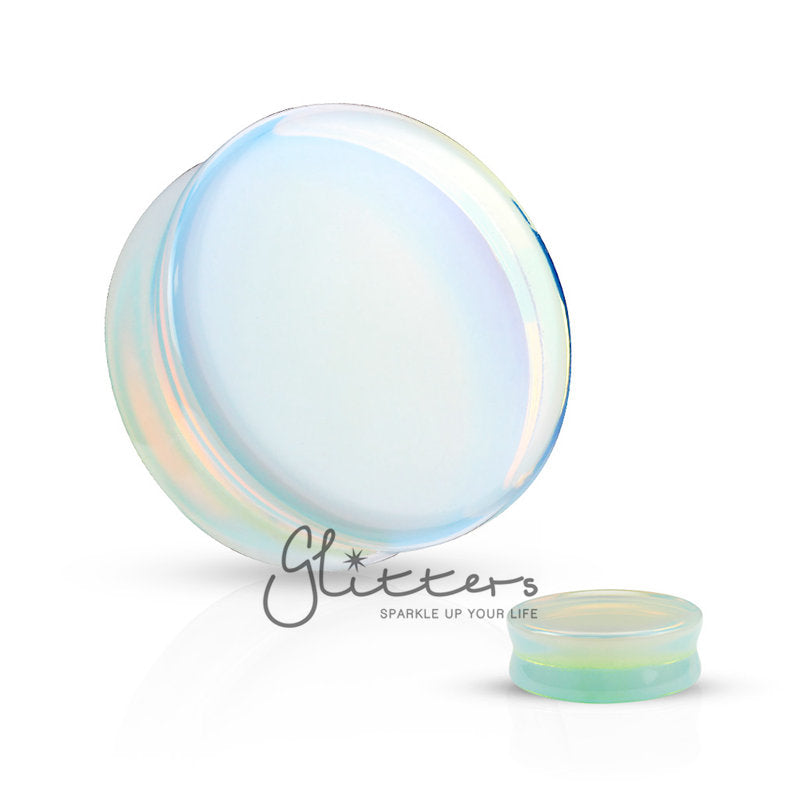 Argenon Semi Precious Stone Solid Saddle Fit Tunnel Plugs-Body Piercing Jewellery, Plug, Tunnel-TL0040-1-Glitters