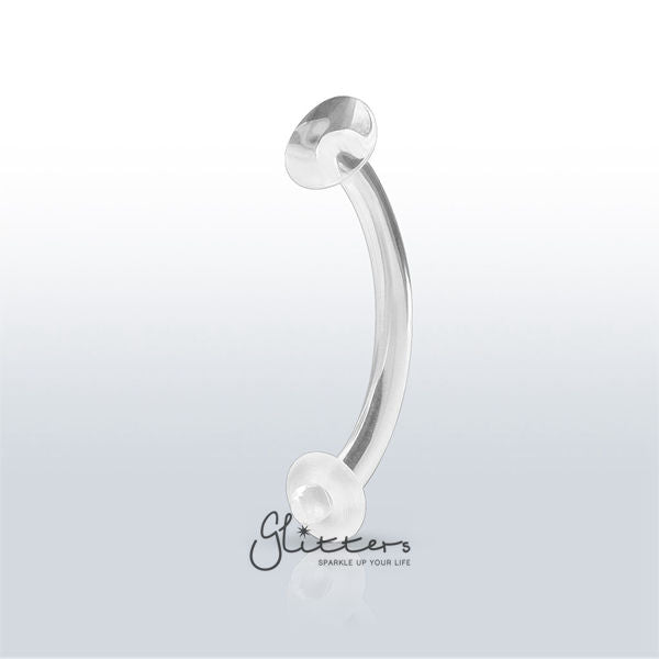 14 Gauge Invisible Curved Belly Button Ring Retainer-Belly Ring, Bio Flex, Body Piercing Jewellery, Invisible, Retainer-eb0003_9dbfb462-c72c-4c2b-b5b2-4b932323d3d9-Glitters