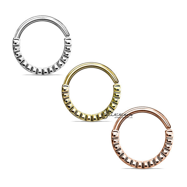 Grooved Half Circle Bendable Nose Septum and Ear Cartilage Hoops-Body Piercing Jewellery, Cartilage, Nose, Septum Ring-ns0072-all01-Glitters