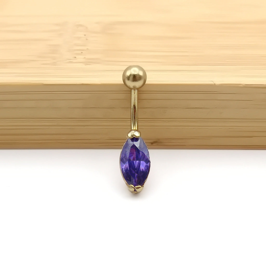 Marquise CZ Belly Button Rings-Belly Rings-2-Glitters