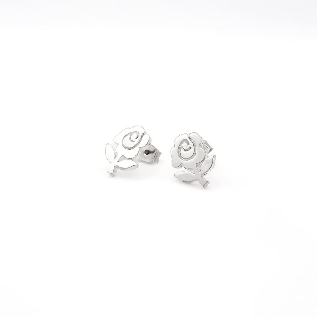 Rose Stud Earrings-Stud Earrings-3-Glitters