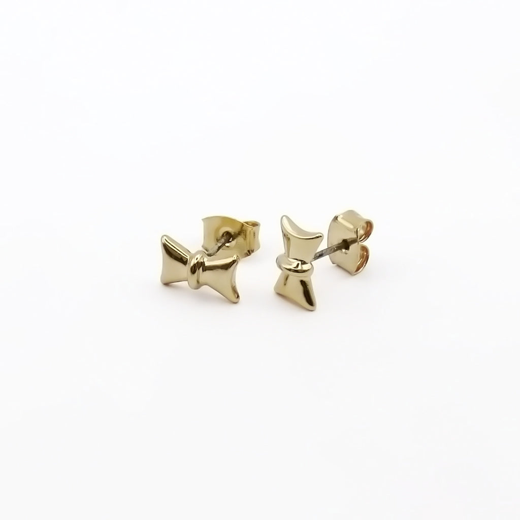 Minimalist Bowknot Stud Earrings-Stud Earrings-3-Glitters
