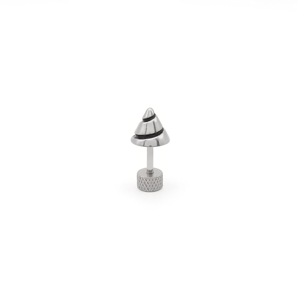 Stainless Steel Cone Spike Fake Plug Earring
