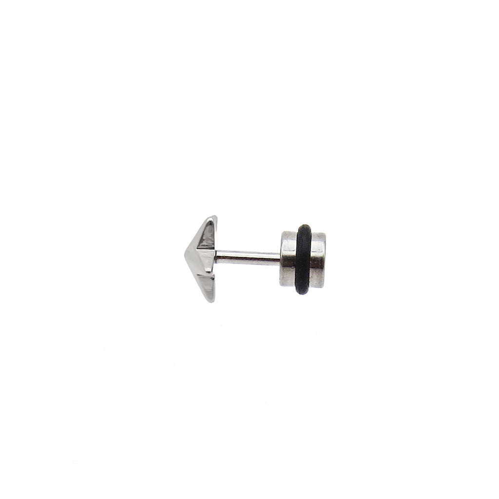 Stainless Steel 3D Star Cheater Plug Earring-Fake Plugs-4-Glitters