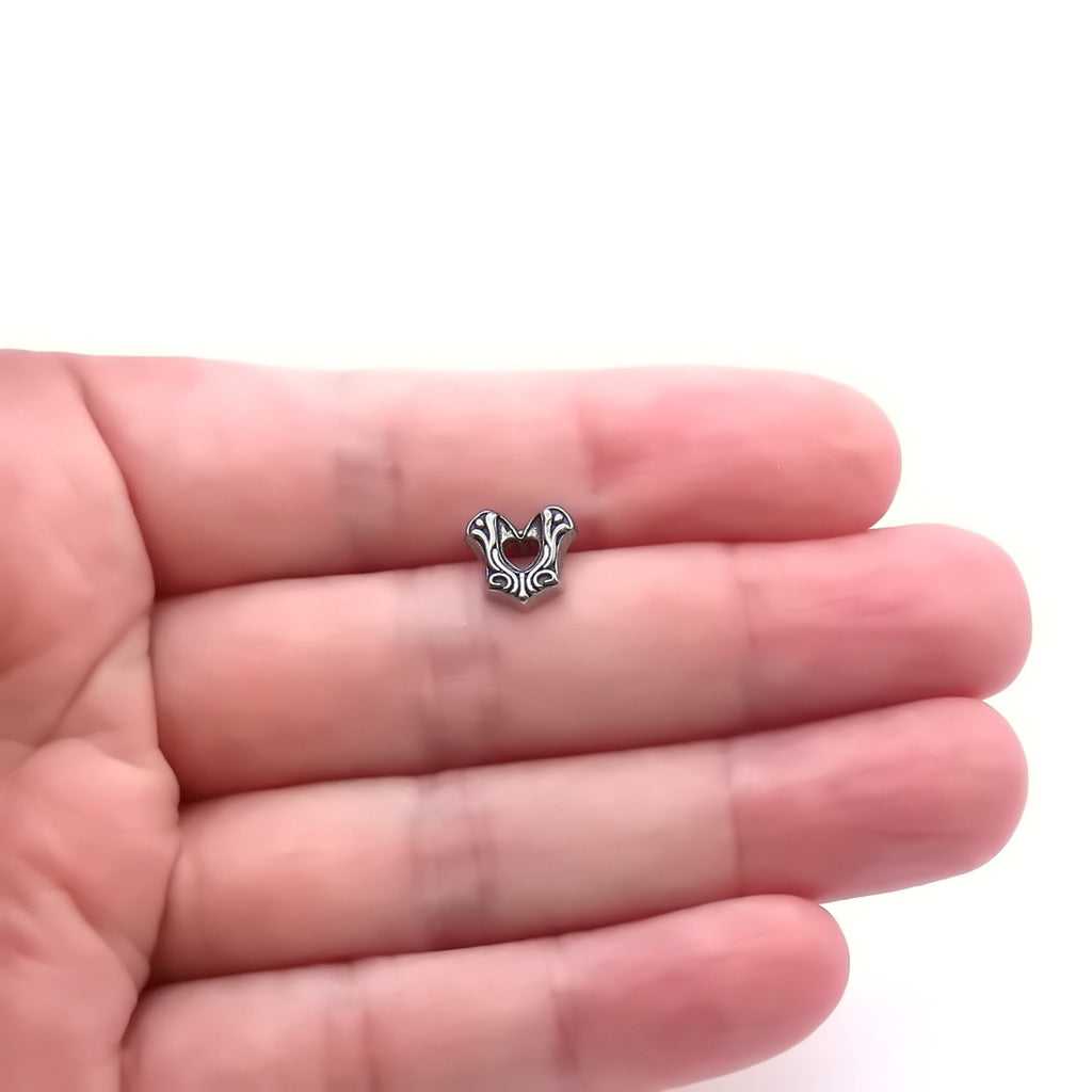 Stainless Steel Patterned Fake Plug Earring