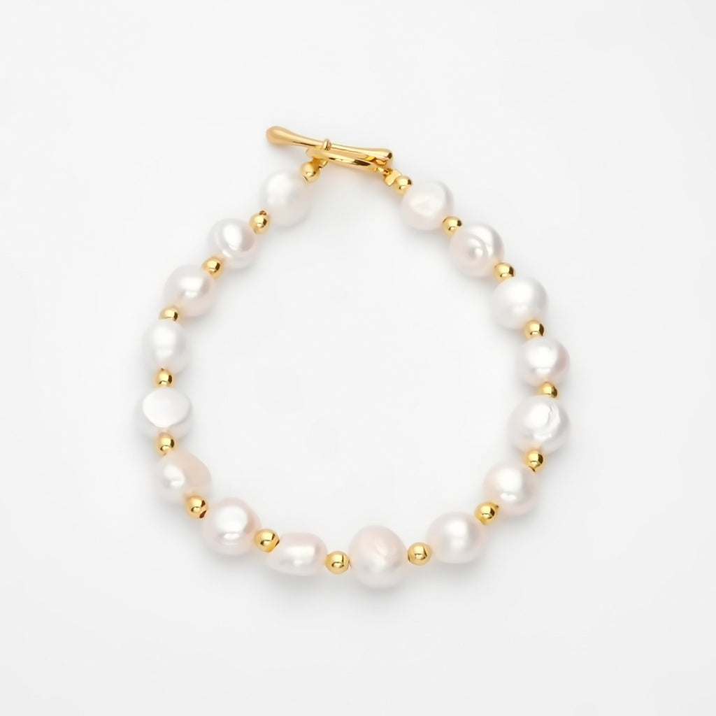 Freshwater Pearls OT Buckle Bracelet-Stainless Steel Bracelets-1-Glitters