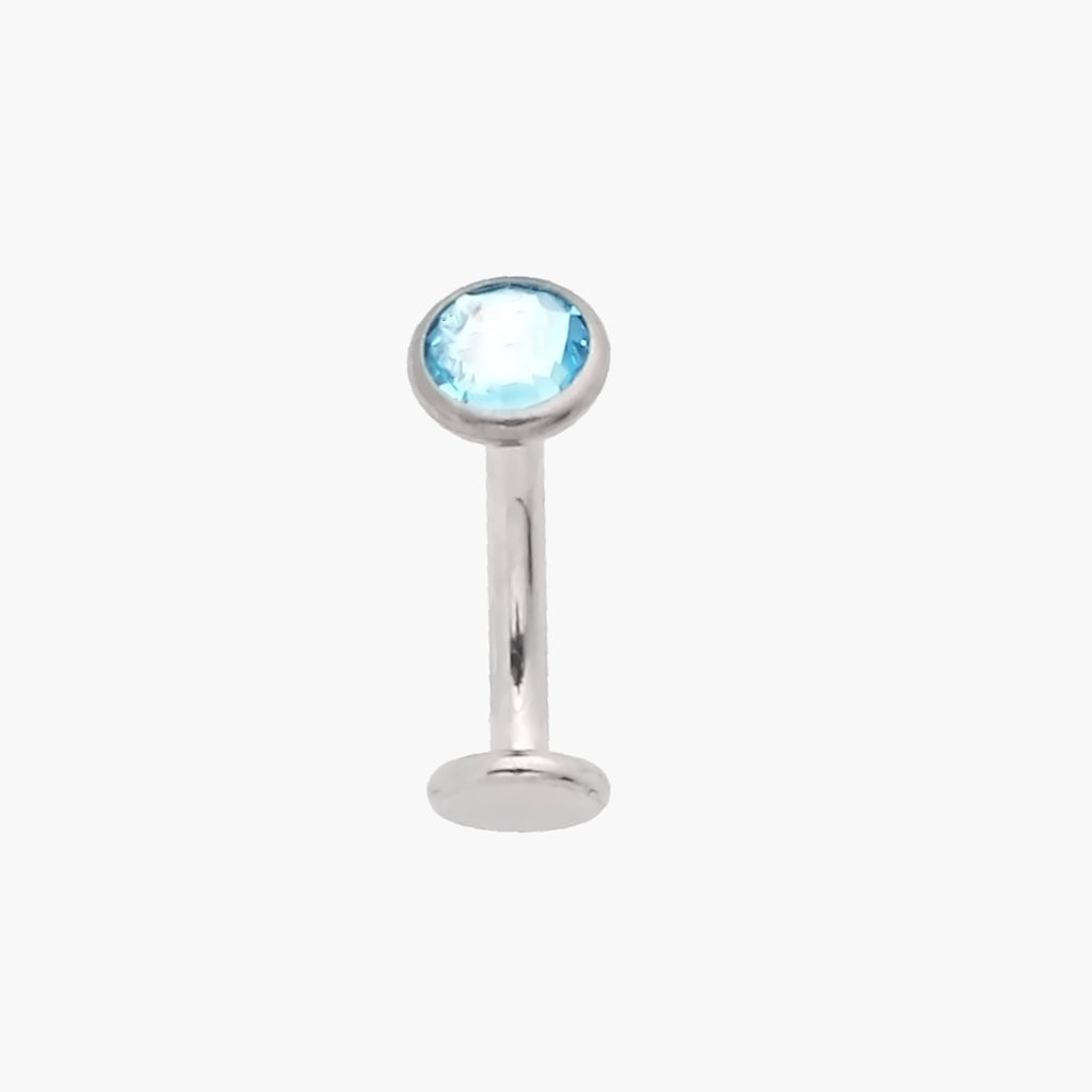 Titanium Floating Belly Navel Ring - Aqua-Belly Rings-1-Glitters