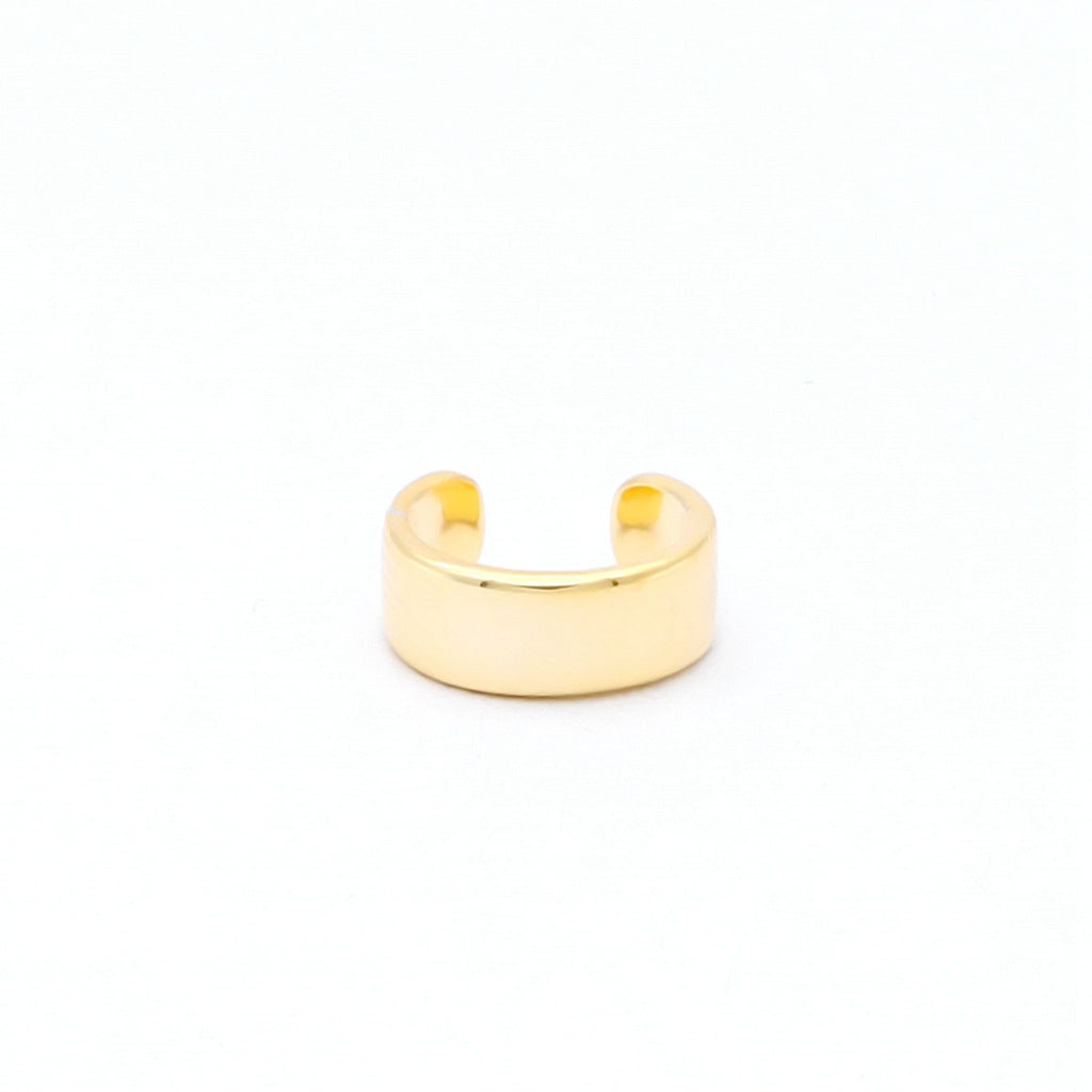 Non Pierced Sterling Silver Conch Ear Cuff - Gold-Ear Cuffs-1-Glitters