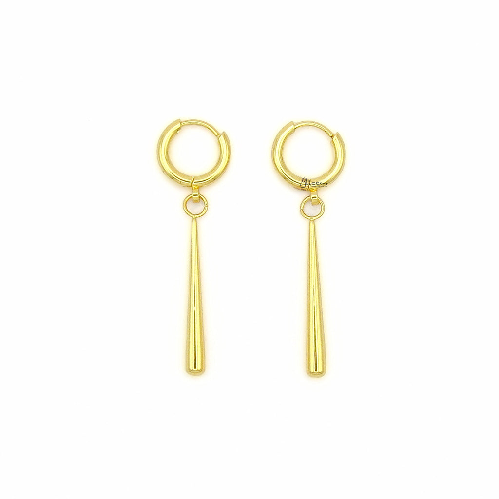 Stainless Steel Minimalist Bar Drop Hoop Earrings-Earrings-5-Glitters