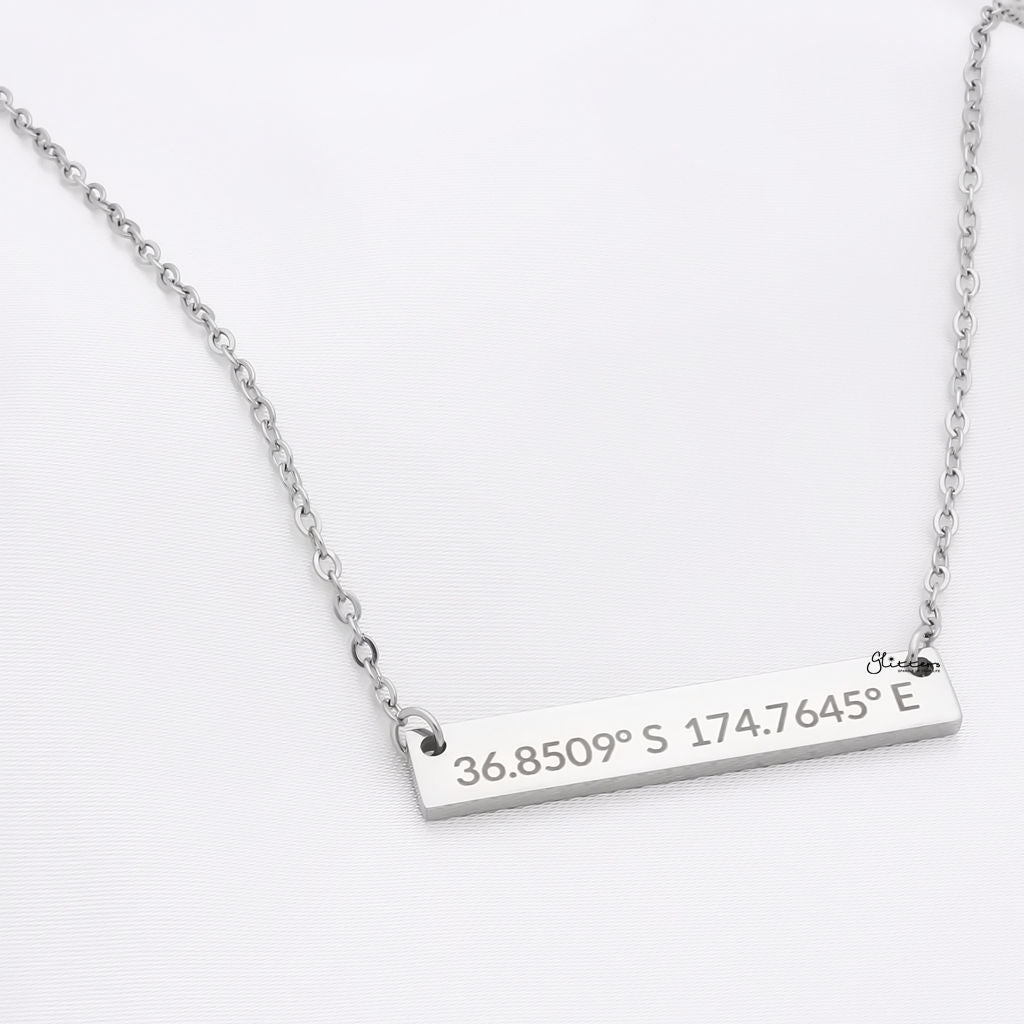 Personalised Horizontal Bar Necklace-Personalised Necklaces-2-Glitters