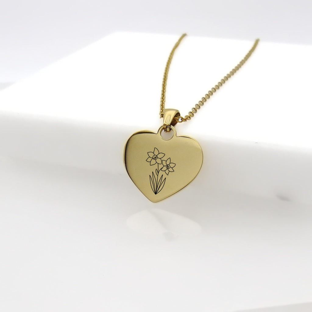 Engravable Stainless Steel Plain Heart Pendant Necklace-Personalised Jewellery-7-Glitters