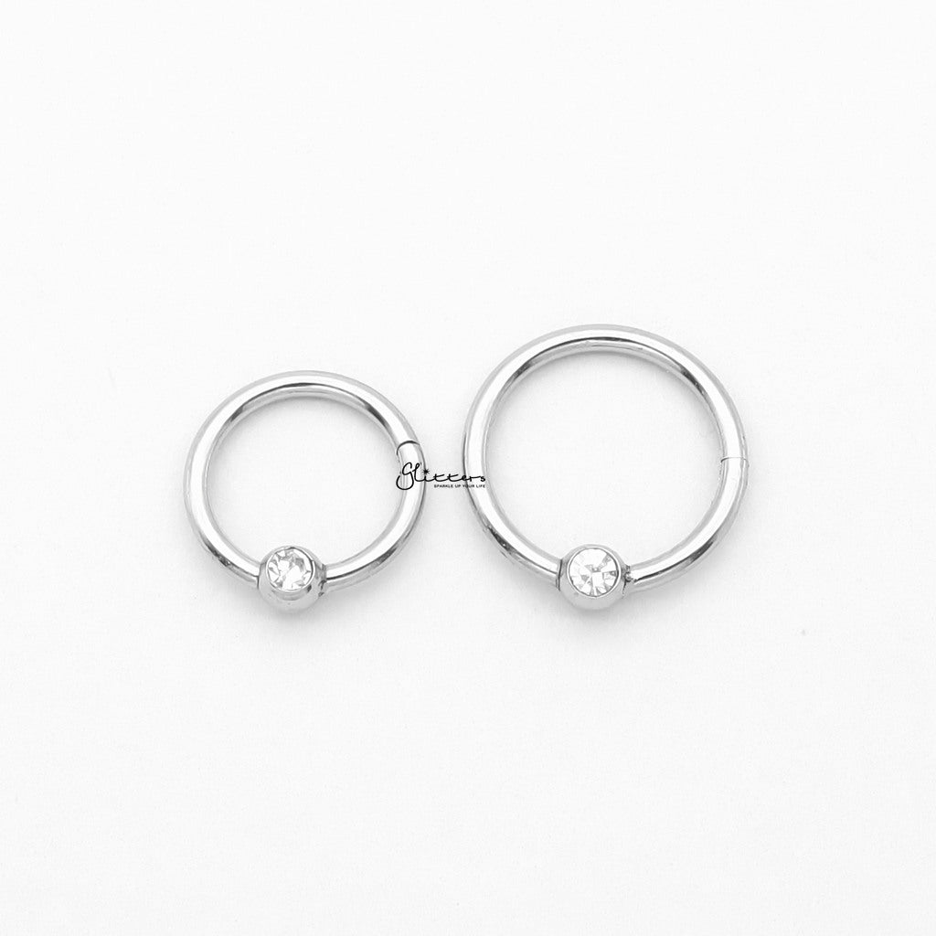 sold individually - Silver-Septum Rings-2-Glitters