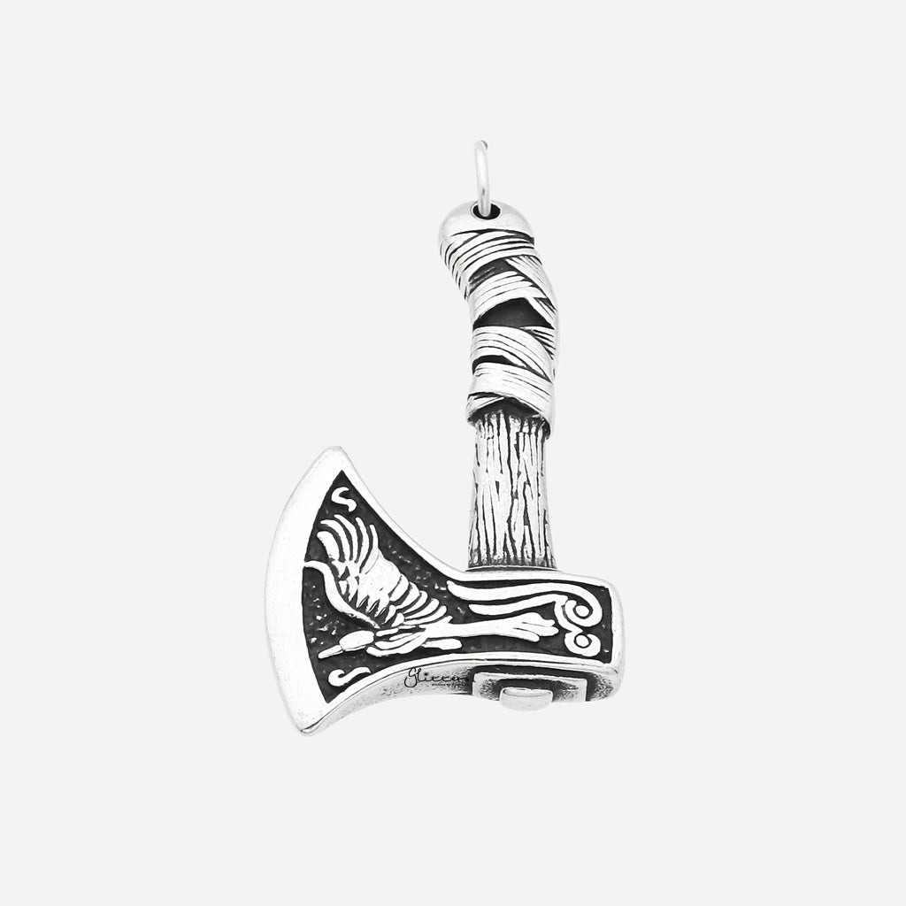 Stainless Steel Viking Double Sided Axe Pendant-Pendants-2-Glitters