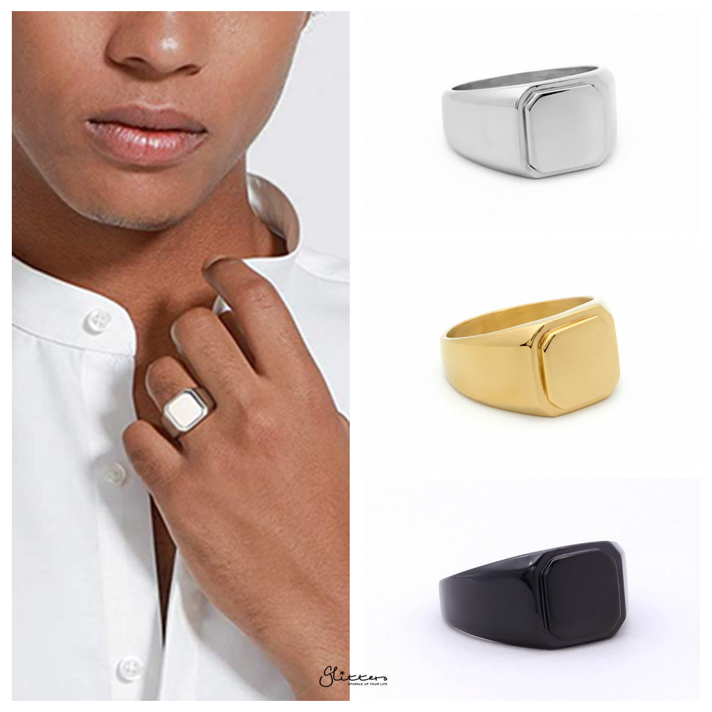Flat Top Rings | Ring with Flat Top | Brass & Silver