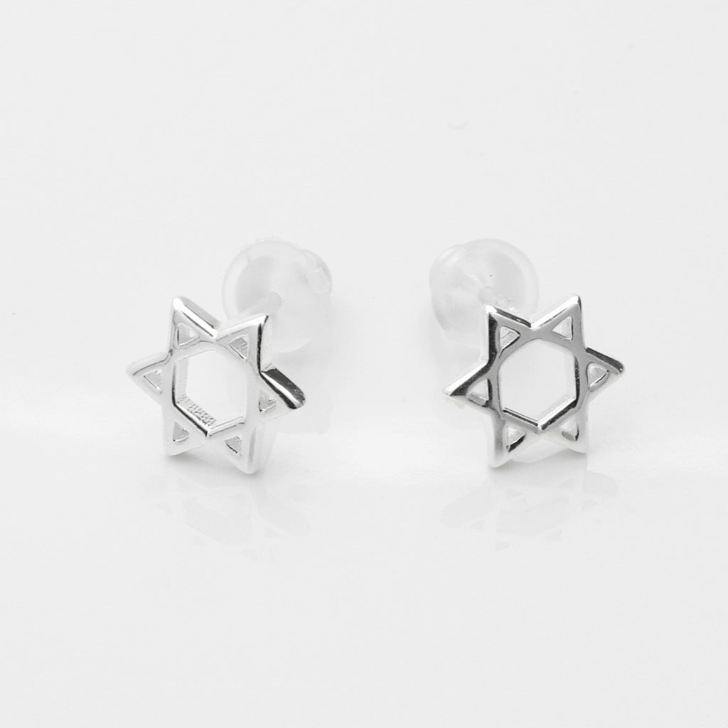 Star of David Stud Earrings-Stud Earrings-1-Glitters