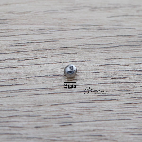 16GA 316L Surgical Stainless Steel Threaded 3mm and 4mm Balls-Body Jewelry Parts, Body Piercing Jewellery, Replacement ball-16g_b-3mm_New-Glitters