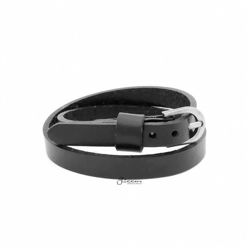 Double layer Leather Strap Adjustable Belt Buckle Bracelet-Bracelets, Jewellery, leather bracelet, Men's Bracelet, Men's Jewellery, Women's Bracelet, Women's Jewellery-BCL0198-3_1_b8b6aa04-d5a8-4e13-8c1d-a86e7abdf186-Glitters