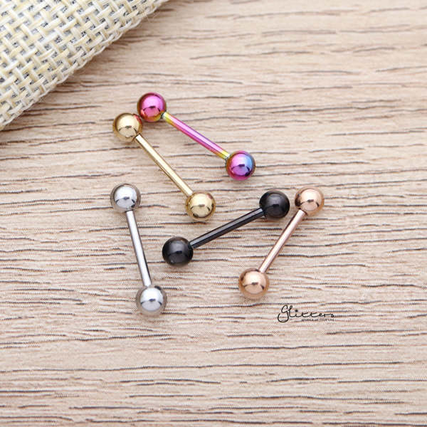 16Gauge 316L Surgical Steel Straight Barbells with Balls-6mm|8mm|10mm|12mm-Body Piercing Jewellery, Cartilage, Conch Earrings, Eyebrow, Helix Earrings, Nipple Barbell, Tragus-EB0012-ALL_600-Glitters