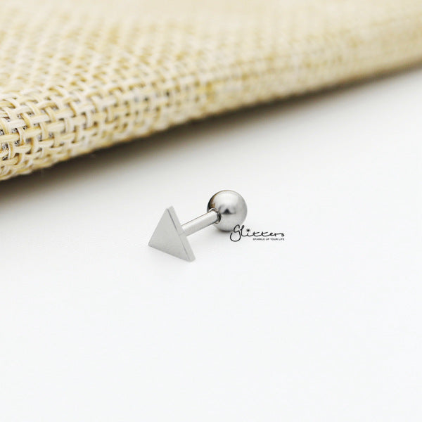 316L Surgical Steel Triangle Screw Back Barbell for Tragus, Cartilage, Conch, Helix Piercing and More-Body Piercing Jewellery, Cartilage, Conch Earrings, Cubic Zirconia, Helix Earrings, Jewellery, Lobe piercing, Tragus-FP0019-11S_600-Glitters