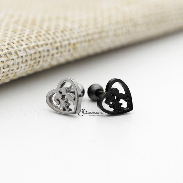316L Surgical Steel Love Heart Shape Barbell for Tragus, Cartilage, Conch, Helix Piercing and More-Body Piercing Jewellery, Cartilage, Conch Earrings, Helix Earrings, Jewellery, Lobe piercing, Tragus-FP0019-20A_600-Glitters