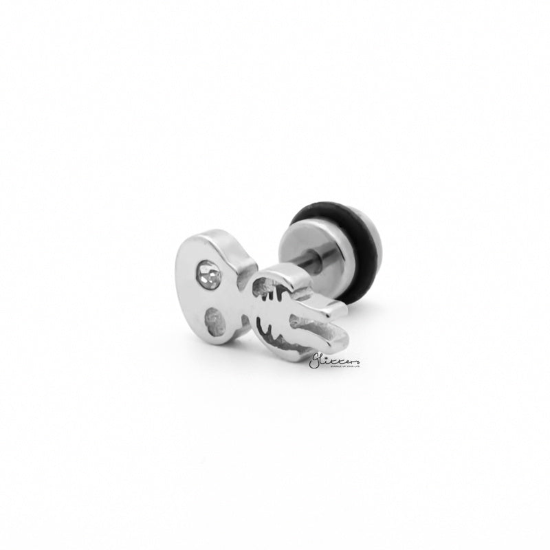 Stainless Steel Alien Fake Plug Earring-Body Piercing Jewellery, earrings, Fake Plug, Jewellery, Men's Earrings, Men's Jewellery, Stainless Steel-FP0204-1_1-Glitters
