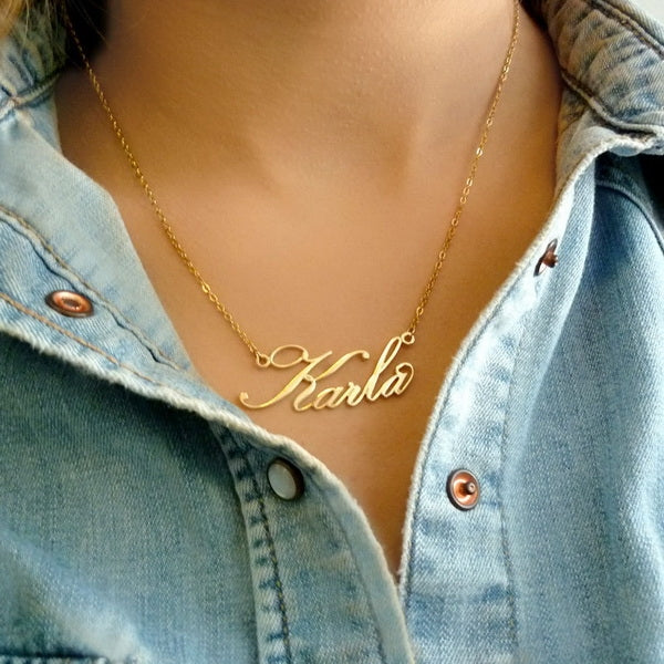 Personalized 24K Gold Plated over Sterling Silver Name Necklace-Best Sellers, Name Necklace, Personalized-Gold_Plated_Name_Necklace_4-Glitters
