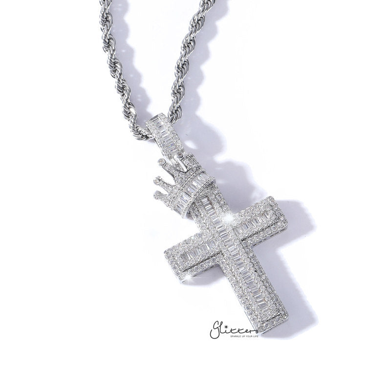 Cross with on sale crown pendant