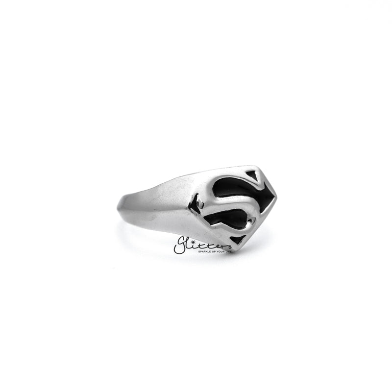 Stainless Steel Classic Superman Casting Men's Rings-Jewellery, Men's Jewellery, Men's Rings, Rings, Stainless Steel, Stainless Steel Rings-SR0012_03_800-Glitters