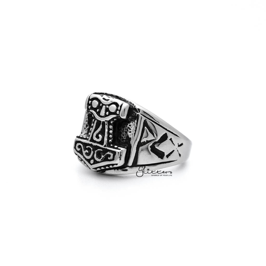 Antiqued Stainless Steel Thor Casting Men's Rings-Jewellery, Men's Jewellery, Men's Rings, Rings, Stainless Steel, Stainless Steel Rings-SR0064_1000-02-Glitters
