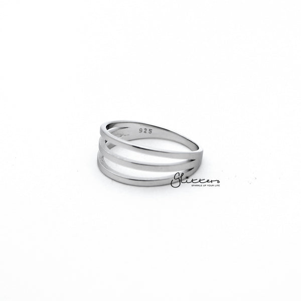 Sterling Silver 3 Lines Women's Rings-Jewellery, Rings, Sterling Silver Rings, Women's Jewellery, Women's Rings-SSR0038_02-Glitters