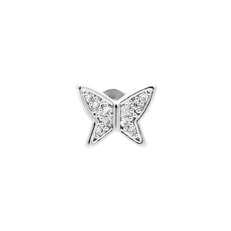 Butterfly Top Internally Threaded Flat Back Stud-Body Piercing Jewellery, Cartilage, Cubic Zirconia, Labret, Monroe, Tragus-TG0145_5b4cbf9f-4471-4344-9bb7-3956b89a849a-Glitters