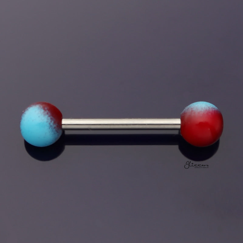 Blue and Red Colour Balls Tongue Barbell-Body Piercing Jewellery, Tongue Bar-TR0001-BR-02_800-Glitters