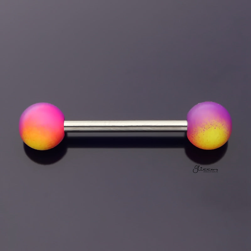 Yellow and Purple Colour Balls Tongue Barbell-Body Piercing Jewellery, Tongue Bar-TR0001-PY-02_800-Glitters