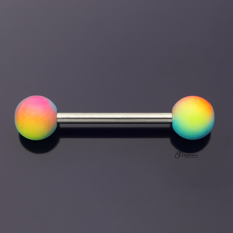 Multi Colour Balls Tongue Barbell - Yellow/Red/Blue-Body Piercing Jewellery, Tongue Bar-TR0001-RBY-02_800-Glitters