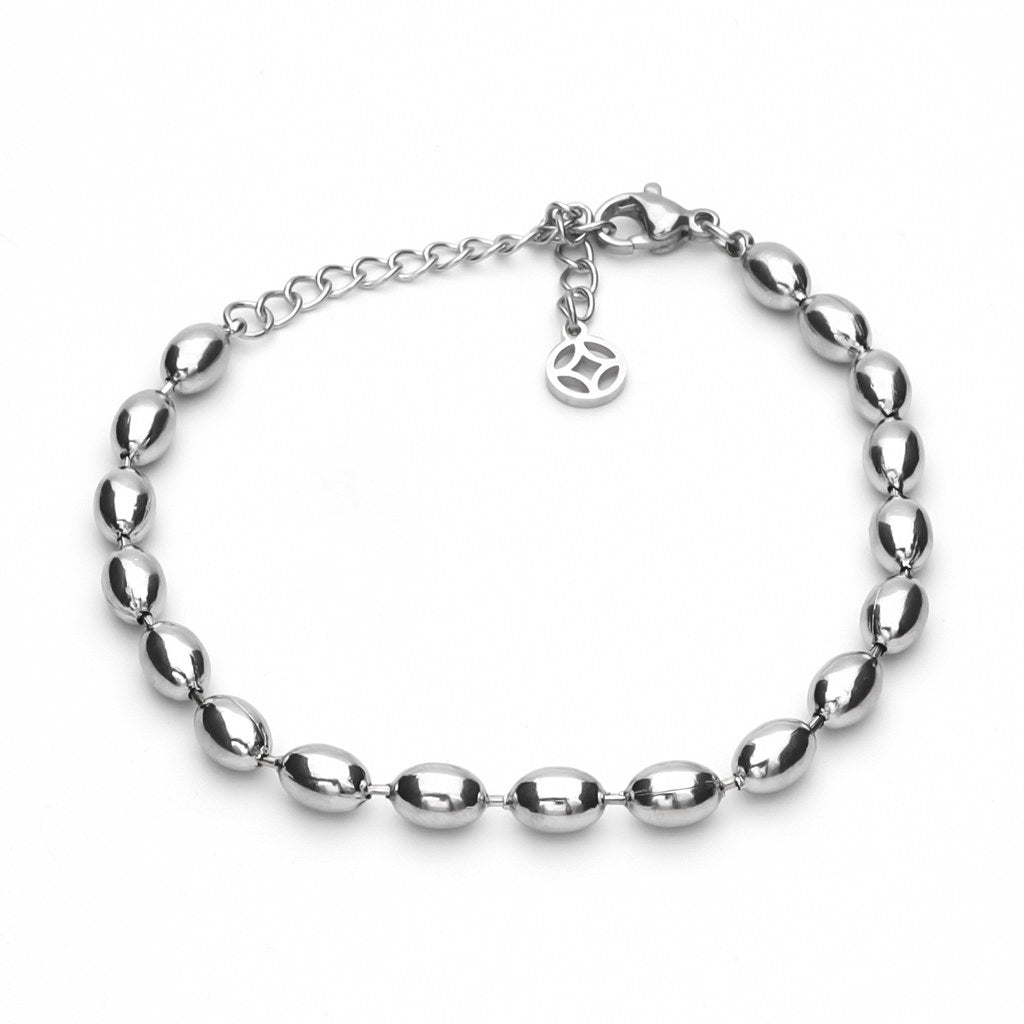 Stainless Steel Beads Women's Bracelet - Silver-Bracelets, Jewellery, New, Stainless Steel, Stainless Steel Bracelet, Women's Bracelet, Women's Jewellery-WB0007-S2_1-Glitters